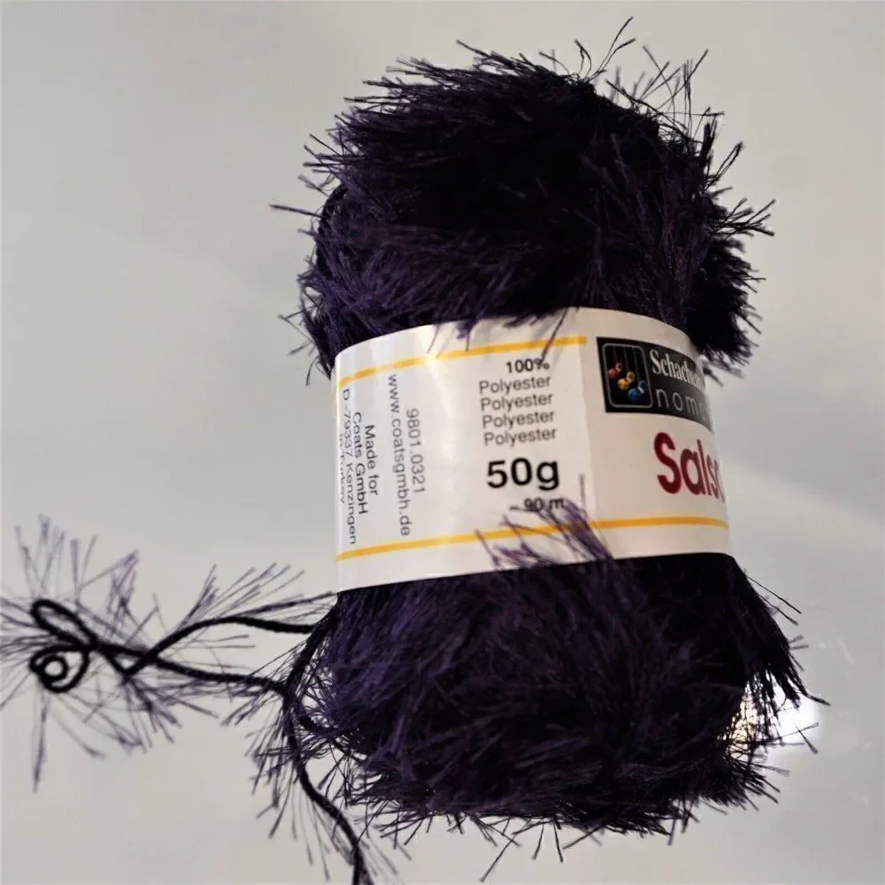 Schachenmayr Nomotta Salsa Eyelash Yarn 0049 Purple 1 Skein